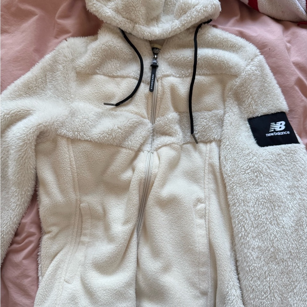 New Balance White Fleece Jacket